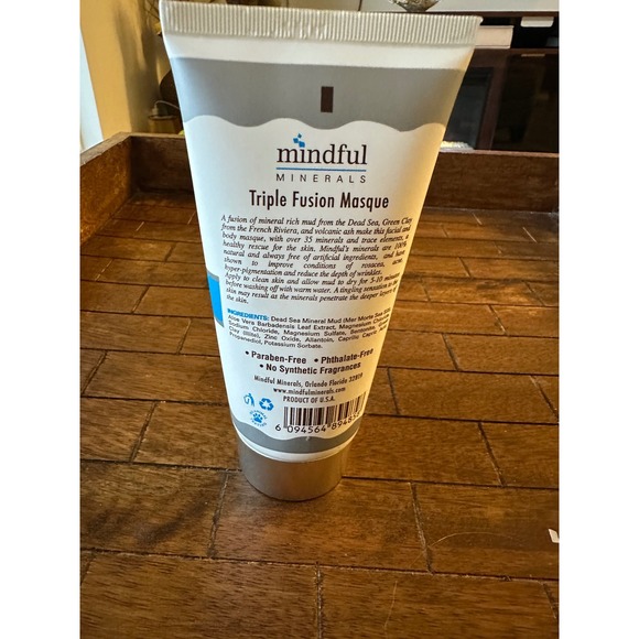 Mindful Minerals Triple Fusion Masque Dead Sea Mud French GR Clay  7FLOZ sealed - Picture 3 of 3